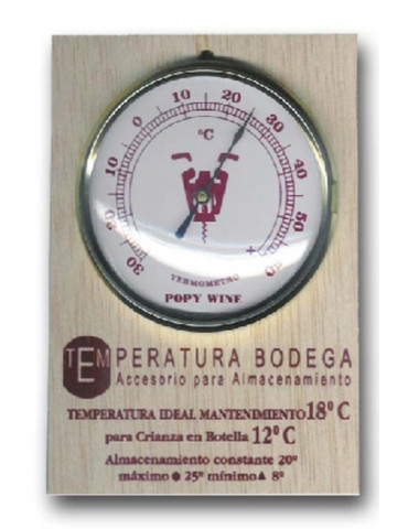 termometro bodega madera