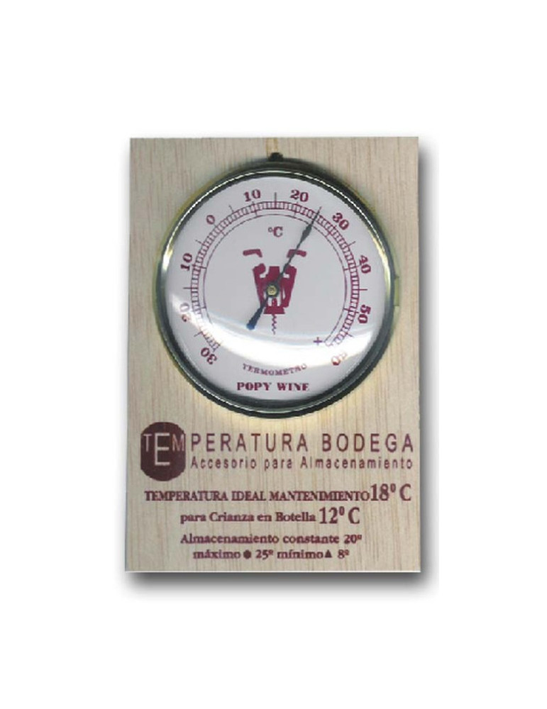 termometro bodega madera