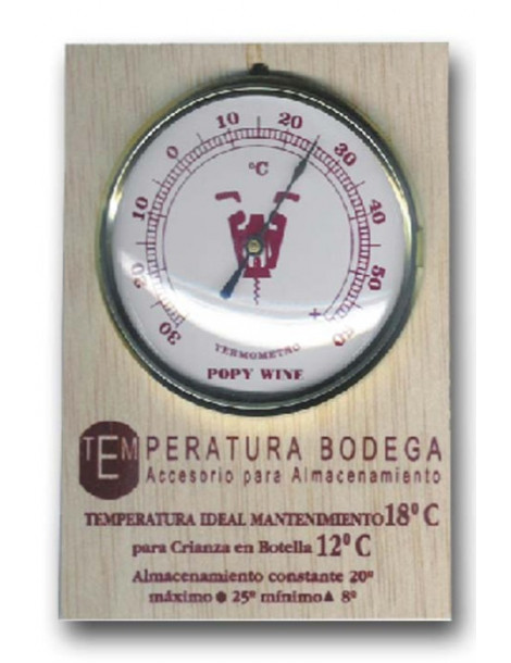 termometro bodega madera