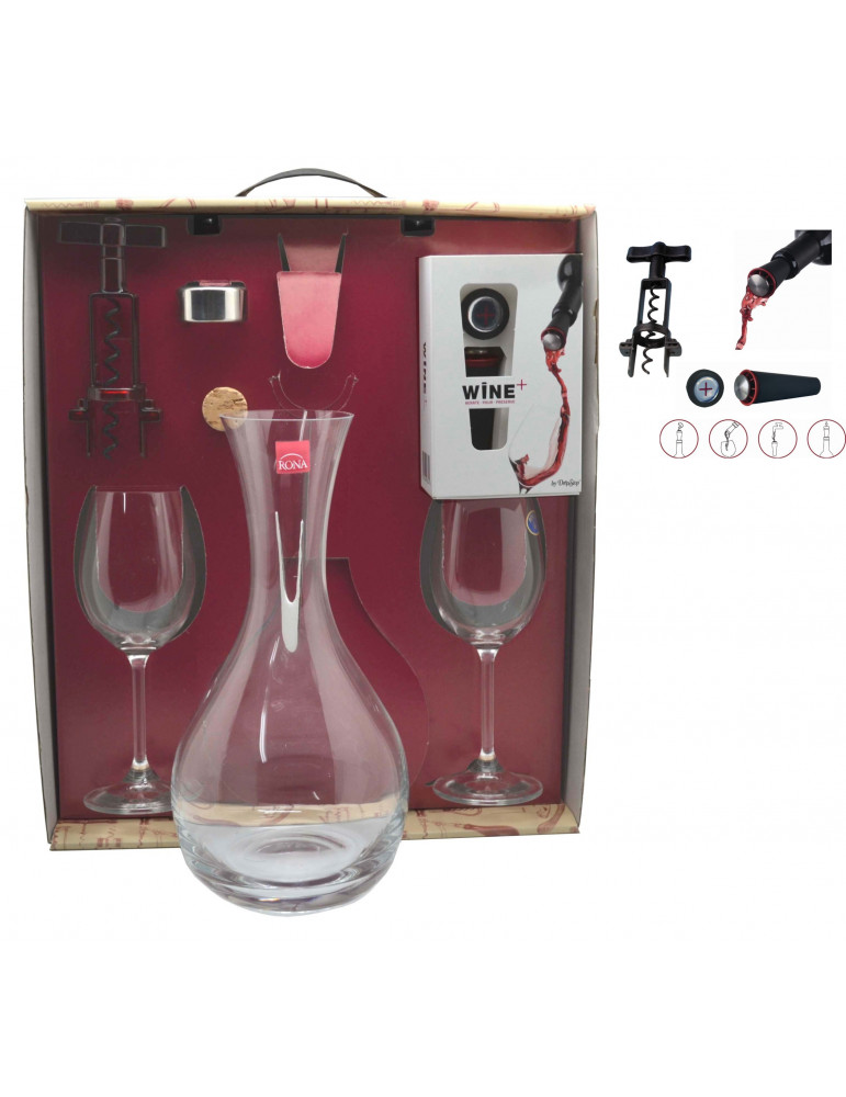 set decantacion wine preserver